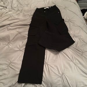 Medium Rise Cargo Straight Pants